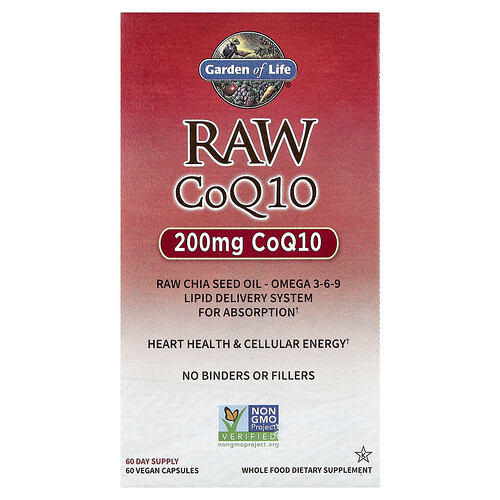 Garden Of Life RAW CoQ10, 60 Vegan Capsules