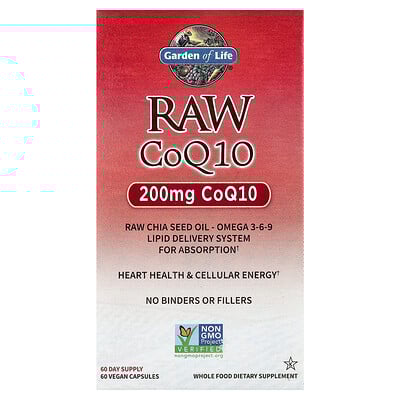 Product Image for Garden of Life, RAW CoQ10, 60 Vegan Capsules