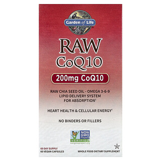 Garden of Life, RAW CoQ10, 60 Vegan Capsules
