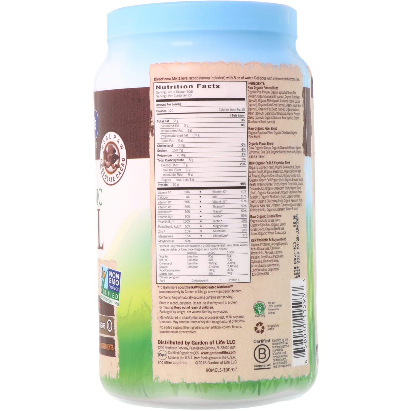 Garden Of Life Raw Organic Meal Shake Meal Replacement