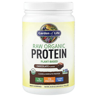 Garden of Life, Proteína orgánica RAW, Chocolate, 700 g (1 lb 8,69 oz)