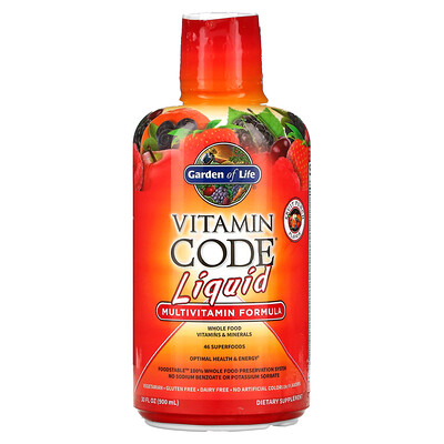 

Garden of Life Vitamin Code Liquid мультивитаминная формула фруктовый пунш 900 мл (30 жидк. Унций)