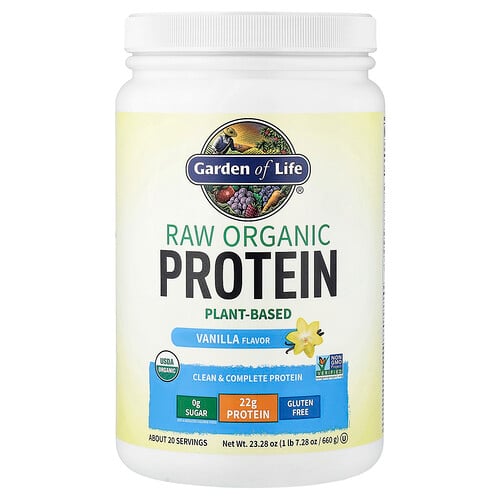 Garden Of Life RAW Organic Protein, Vanilla, 1 lb 7.28 oz (660 g)