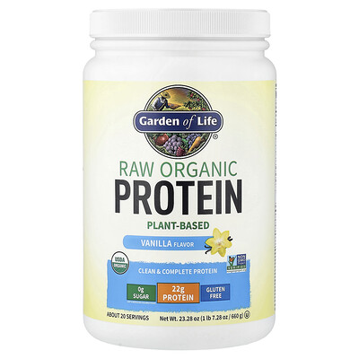 Product Image for Garden of Life, RAW Organic Protein, Vanilla, 1 lb 7.28 oz (660 g)
