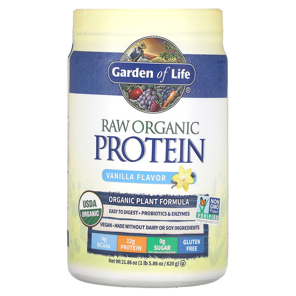 Garden of Life, RAW Organic Protein, Organic Plant Formula, Vanilla, 21.86 oz (620 g)