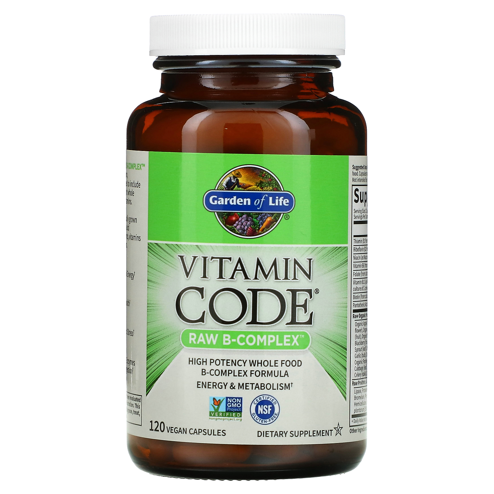 Garden Of Life, Vitamin Code, RAW B-Complex, 120 Vegan Capsules