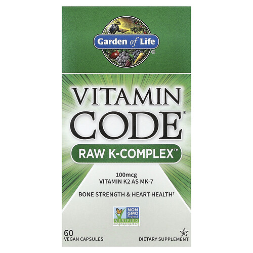 Garden of Life, Vitamin Code, RAW K-Komplex, 60 vegane Kapseln