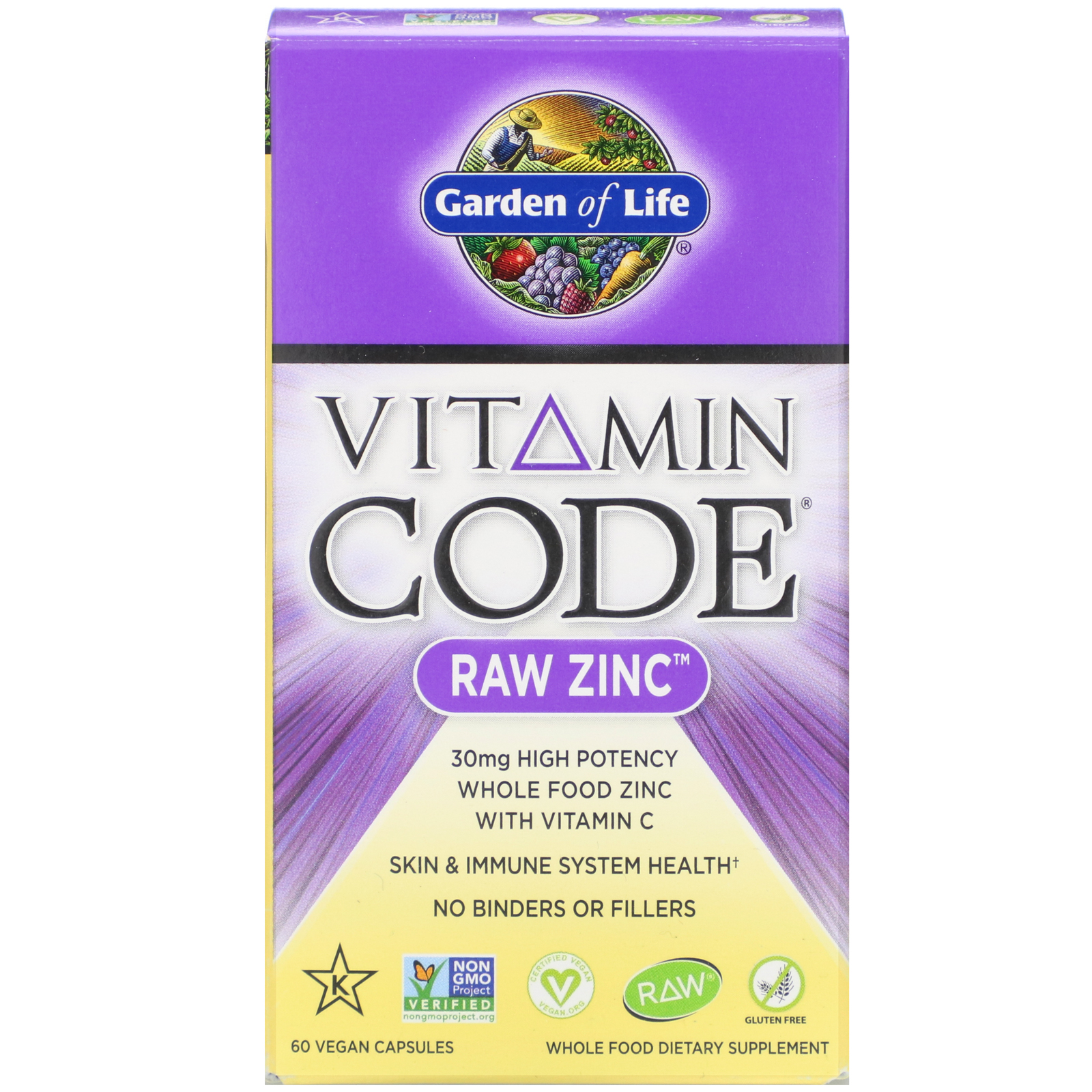 Garden Of Life Vitamin Code Raw Zinc 60 Vegan Capsules Iherb