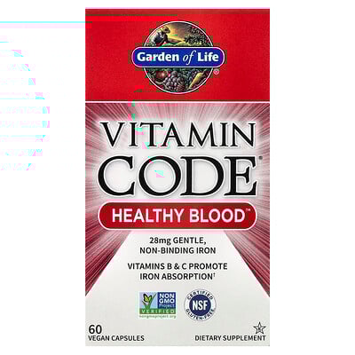 Product Image for Garden of Life, Vitamin Code , Healthy Blood , 60 Vegan Capsules