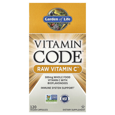 Product Image for Garden of Life, Vitamin Code , RAW Vitamin C , 120 Vegan Capsules