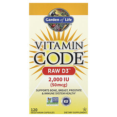 Vitamin Code®, RAW D3™, 120 вегетаріанських капсул