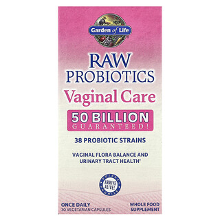Garden of Life, RAW Probiotics, Vaginal Care, 30 Vegetarian Capsules