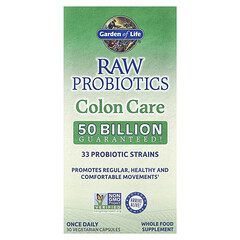 RAW Probiotics, добавка з пробіотиками для здоров’я кишківника, 30 вегетаріанських капсул