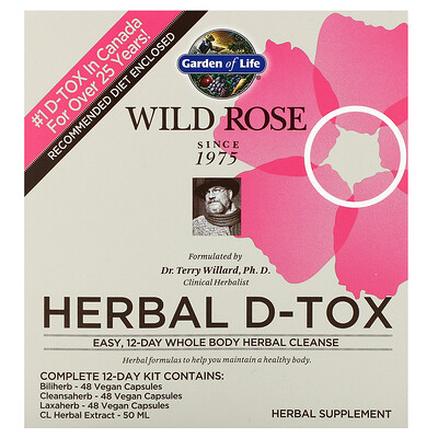 

Wild Rose Herbal D-Tox, 12-Day Kit, 4 Piece Kit