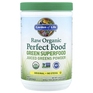 Garden of Life, Raw Organic Perfect Food®, Superalimento Verde, Sucos Verdes em Pó, Original, 414 g (14,6 oz)