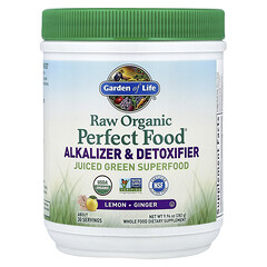 Raw Organic Perfect Food®, лужний засіб і детоксикатор, лимон і імбир, 282 г