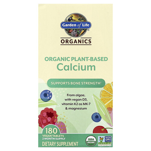 Garden of Life, Organics, Organic Plant Calcium, pflanzliches Calcium aus biologischem Anbau, 180 vegane Tabletten