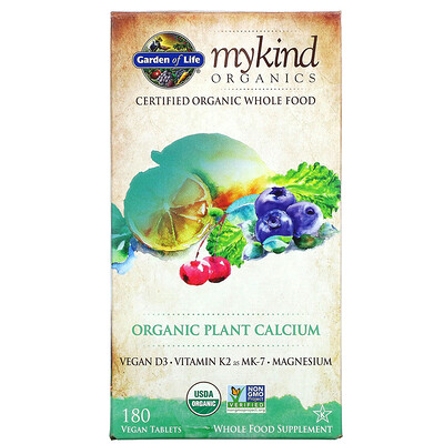 

Garden of Life MyKind Organics Organic Plant Calcium 180 Vegan Tablets