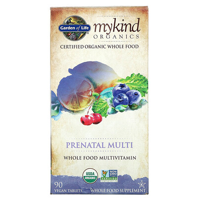 Garden of Life MyKind Organics, Prenatal Multi , 90 Vegan Tablets