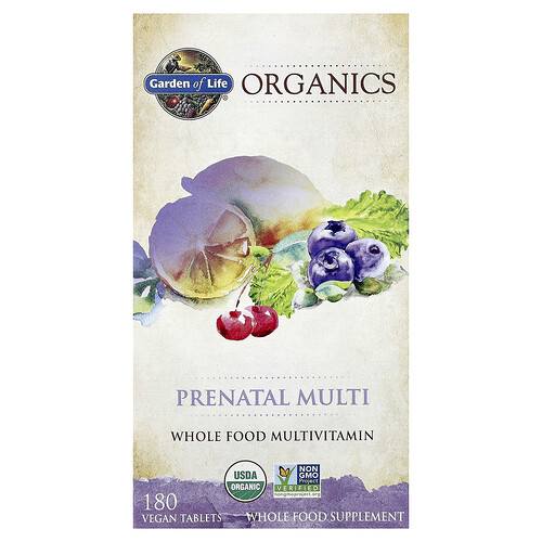 Garden of Life Organics Prenatal Multi 180 Vegan Tablets