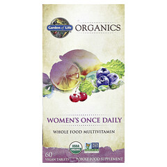 Organics, щоденні вітаміни для жінок, приймання раз на день, 60 веганських таблеток