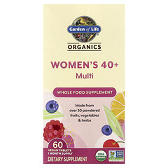 Organics, мультивітаміни для жінок від 40 років, 60 веганських таблеток