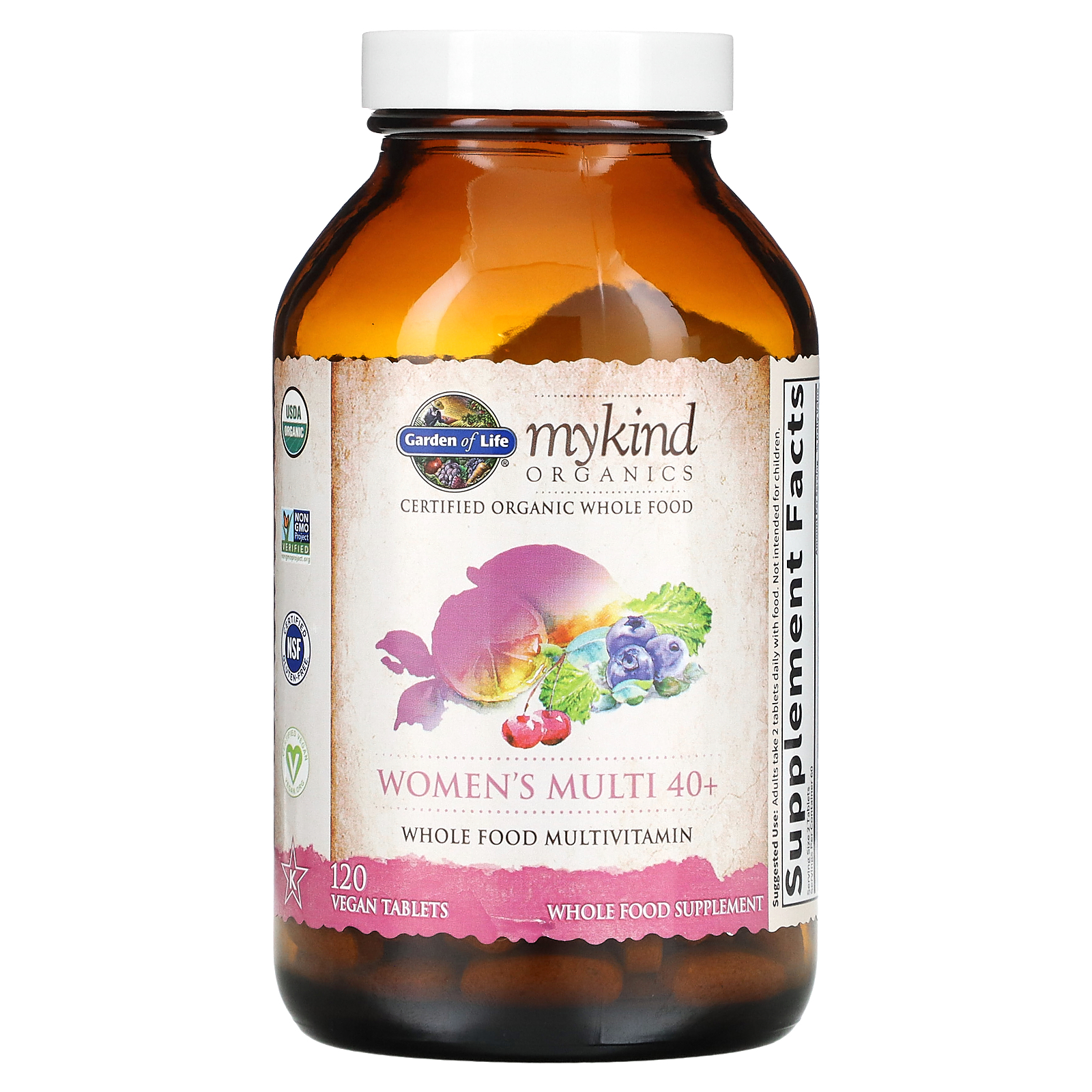 Garden of Life, Women's Multi 40+, Whole Food Multivitamin, 120 Vegan