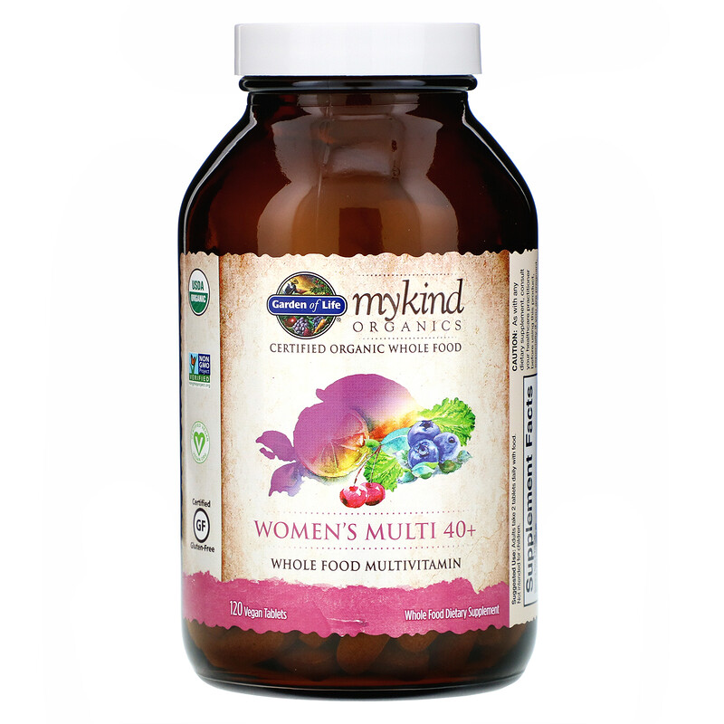Garden of Life, Women's Multi 40+, Whole Food Multivitamin, 120 Vegan
