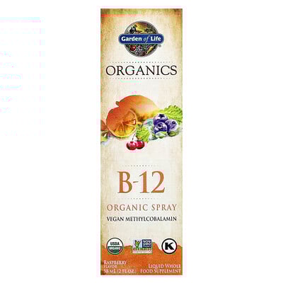 Product Image for Garden of Life, Organics, B-12 Organic Spray, Raspberry, 2 fl oz (58 ml)