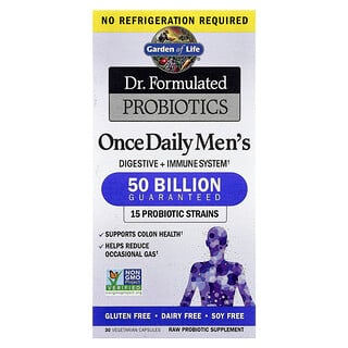Garden of Life, Dr. Formulated, Probiotiques, Formule pour hommes à prendre une fois par jour, 50 milliards, 30 capsules végétariennes