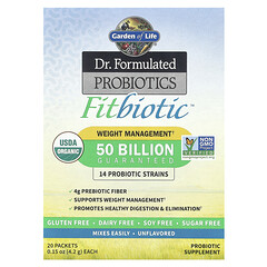 Dr. пробіотики, Fitbiotic™, без смакових добавок, 50 млрд КУО, 20 пакетиків по 4,2 г (0,15 унції)