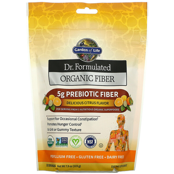 Dr. Formulated Organic Fiber, Citrus, 7.9 oz (223 g)