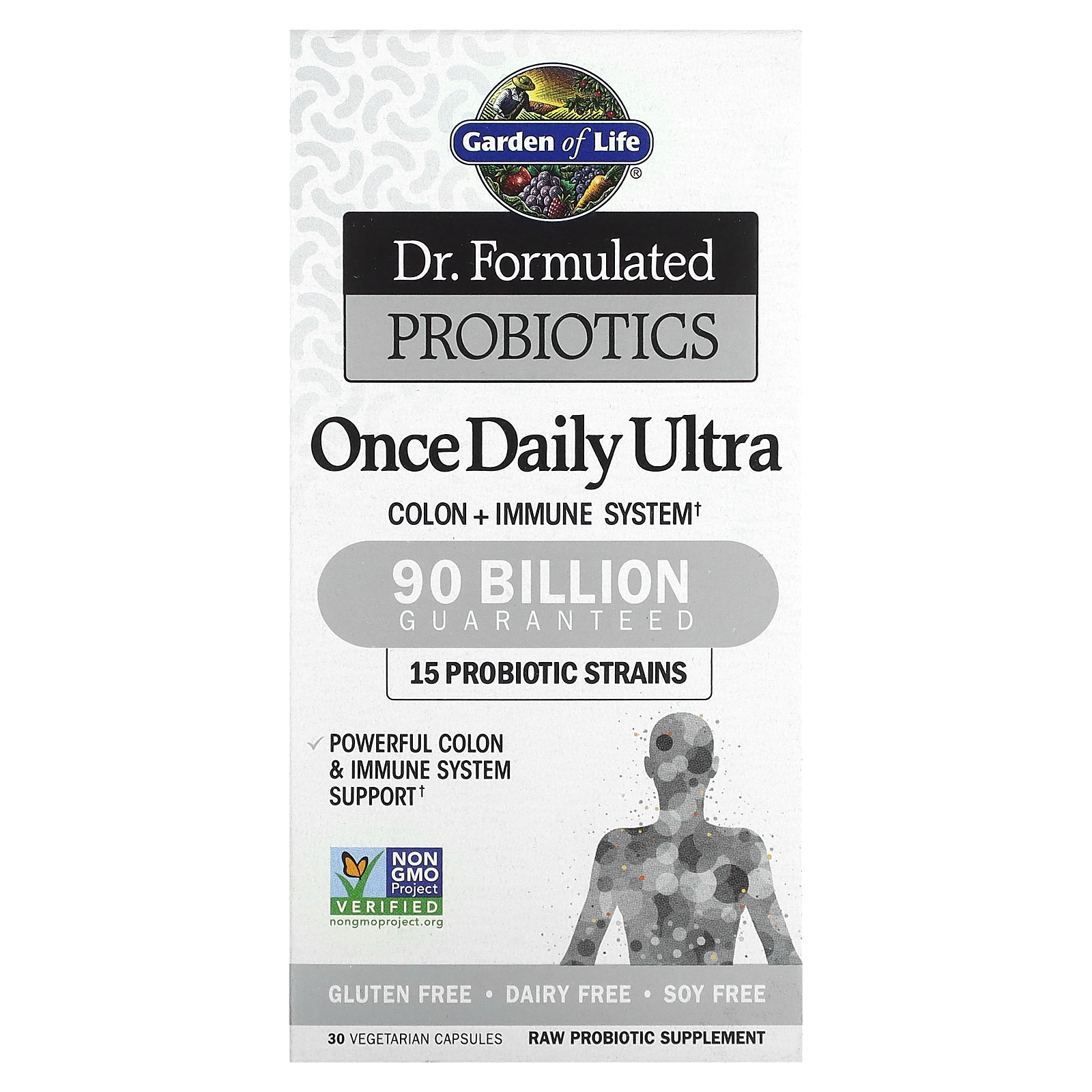 Garden of Life, Dr. Formulated Probiotics, Once Daily Ultra, 90 Billion, 30 Vegetarian Capsules