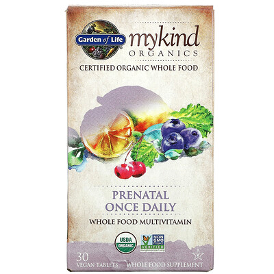 Garden of Life MyKind Organics, Prenatal Once Daily, 30 Vegan Tablets