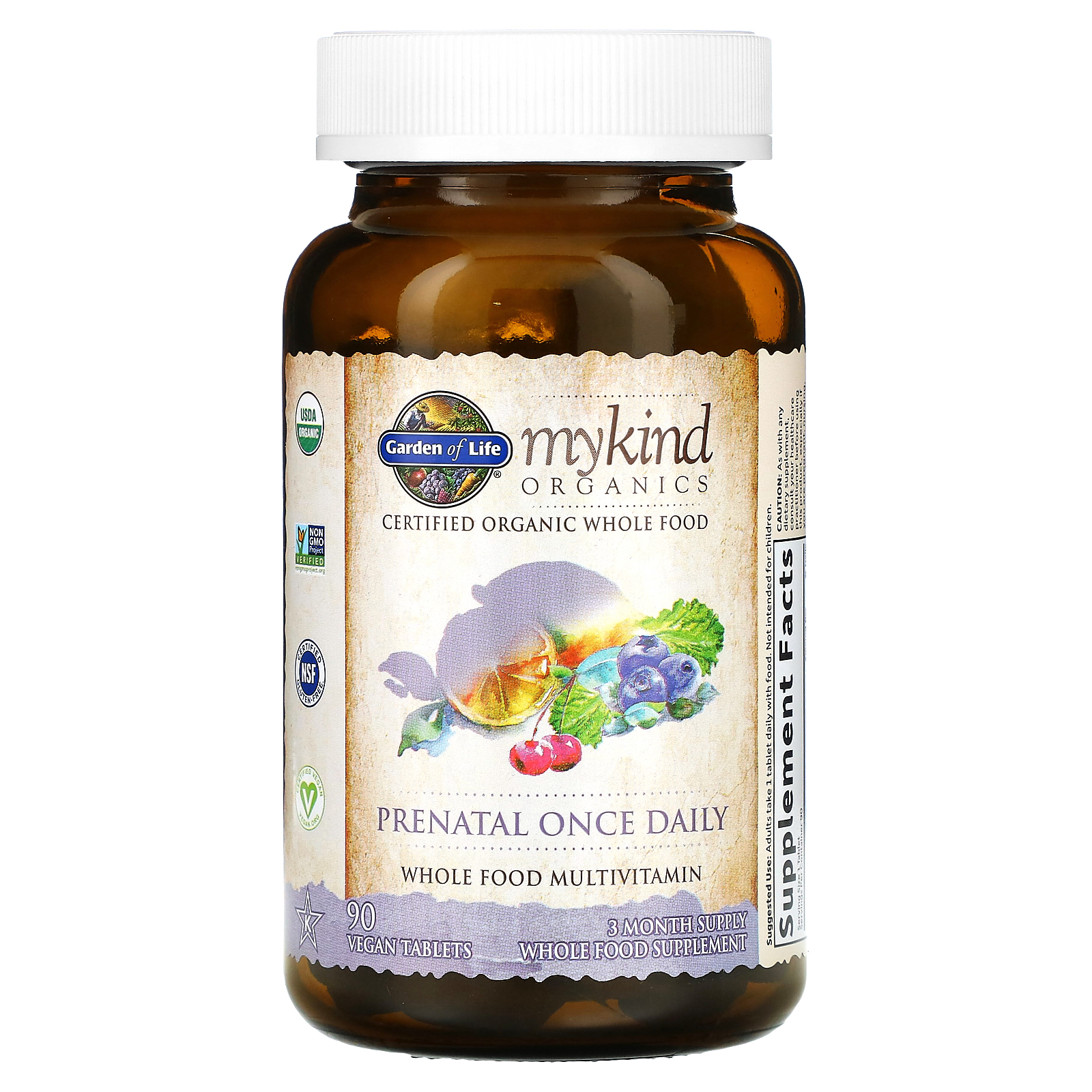 Garden of Life, MyKind Organics, Prenatal Once Daily, 90 Vegan Tablets