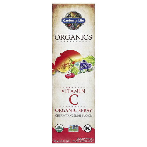 Garden Of Life Organics, Vitamin C Organic Spray, Cherry-Tangerine, 2 fl oz (58 ml)