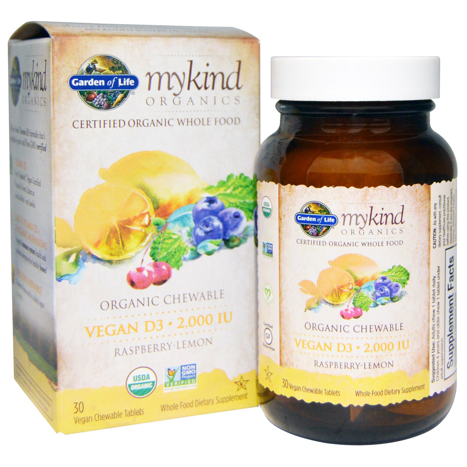 Garden Of Life Mykind Organics Vegan D3 Raspberry Lemon