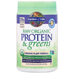 Гарден оф Лайф, RAW Protein & Greens, Organic Plant Formula, Vanilla, 19.40 oz (550 g) отзывы покупателей
