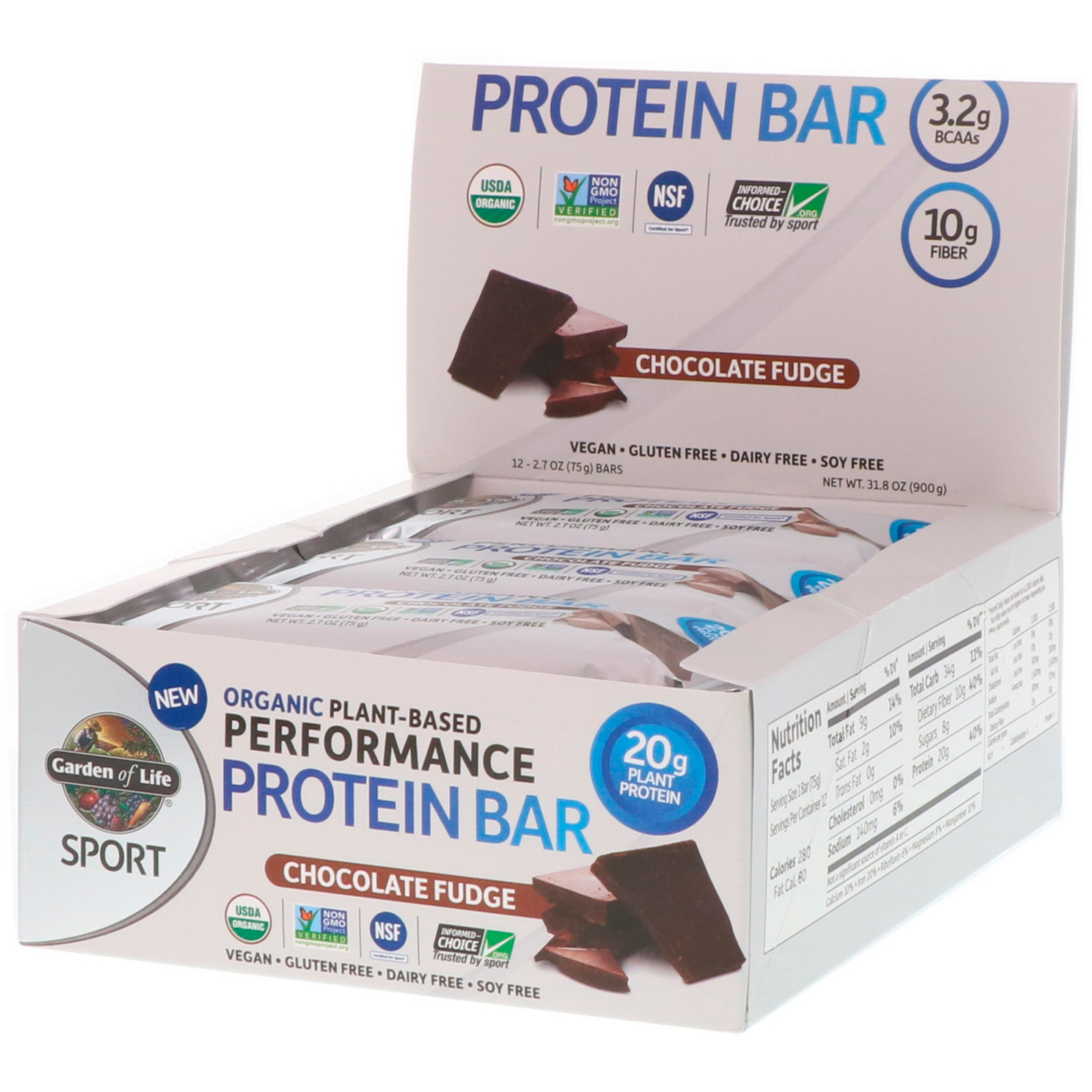 Garden of Life, Sport, Organic PlantBased Performance Protein Bar