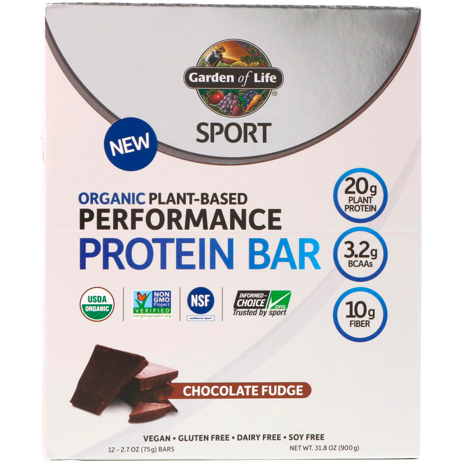 Garden of Life, Sport, Organic PlantBased Performance Protein Bar