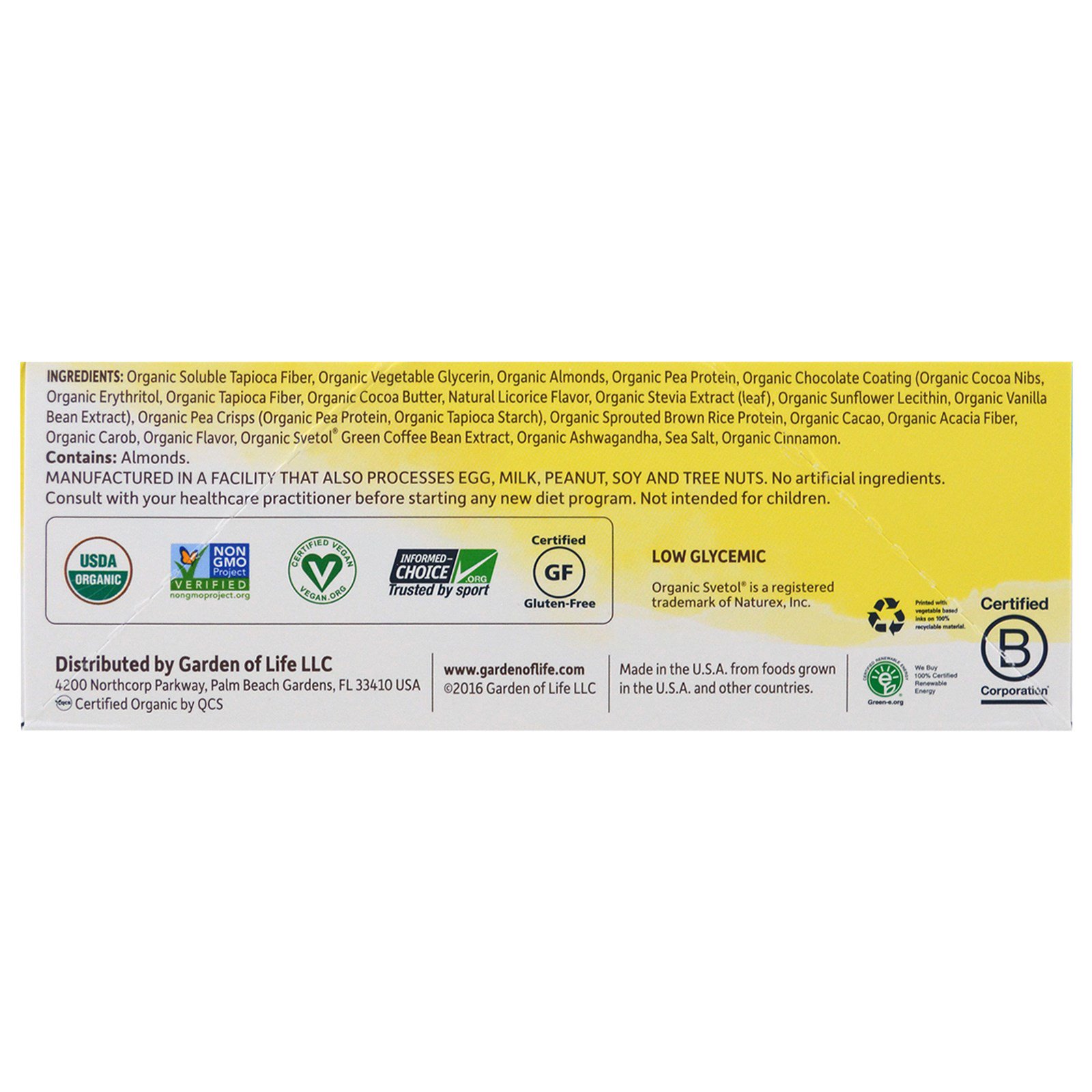 Garden of Life, Organic Fit, High Protein Weight Loss Bar, Chocolate