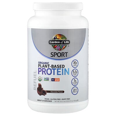 Product Image for Garden of Life, Sport, Organic Plant-Based Protein, Chocolate, 2 lb 0.17 oz (912 g)