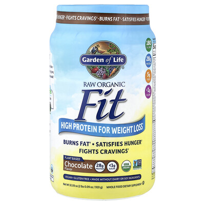 Product Image for Garden of Life, Raw Organic Fit, High Protein for Weight Loss, Chocolate, 2 lbs 0.09 oz (910 g)