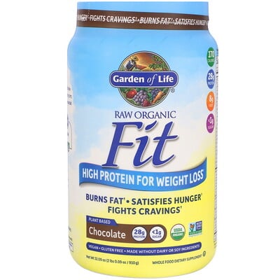 

RAW Organic Fit, High Protein for Weight Loss, Chocolate, 32.09 oz (910 g)