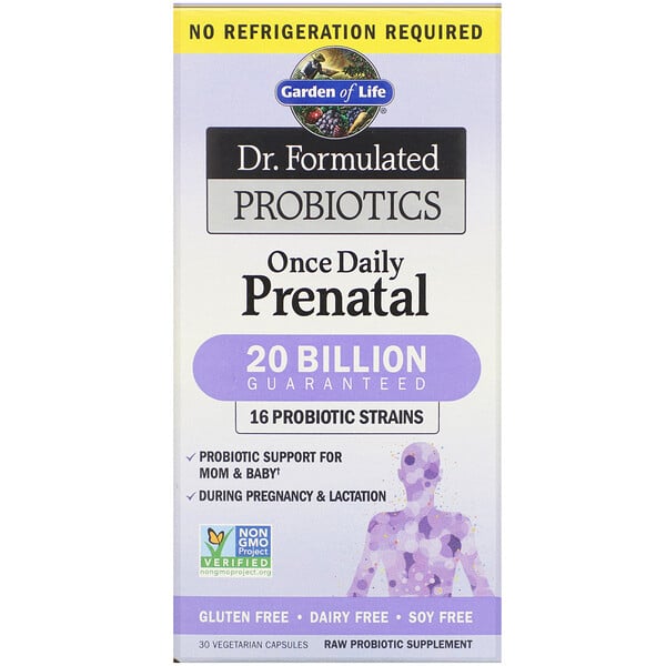 Probióticos formulados por un médico, Prenatal de una ingesta por día, 30 cápsulas vegetales