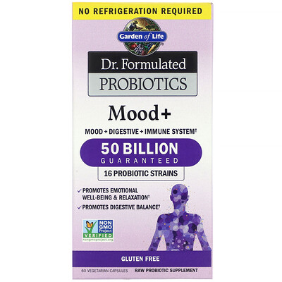 

Dr. Formulated Probiotics, Mood+, 60 Vegetarian Capsules