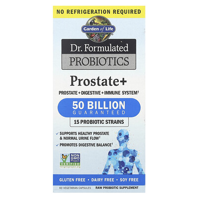 Product Image for Garden of Life, Dr. Formulated Probiotics, Prostate+, 60 Vegetarian Capsules