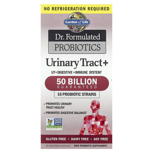 Garden Of Life Dr. Formulated Probiotics, Urinary Tract+, 60 Vegetarian Capsules