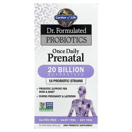 Garden of Life, Dr. Formulated Probiotika, einmal täglich, pränatal, 30 vegetarische Kapseln