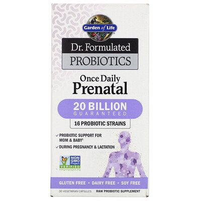 

Dr. Formulated Probiotics, Once Daily Prenatal, 30 Vegetarian Capsules